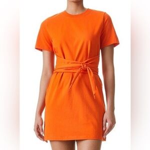 Alice & Olivia wrap tshirt dress - bright orange!